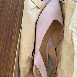 Madewell sling-back flats in vintage mauve 7.5